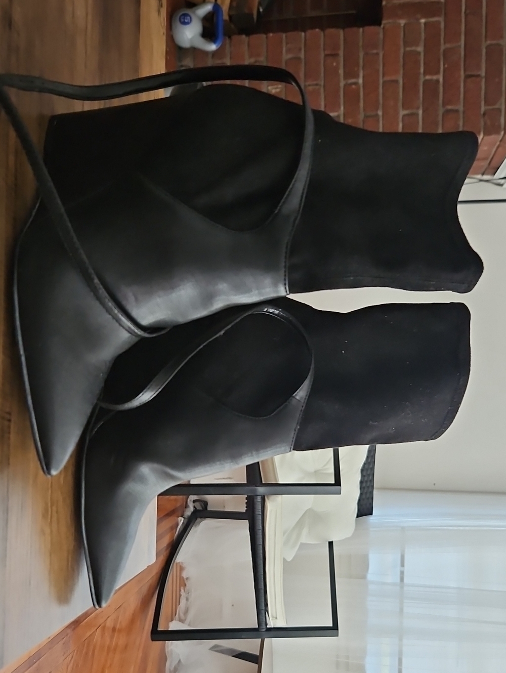 Guess Women's Black Pointed-Toe Mid-Calf Boots